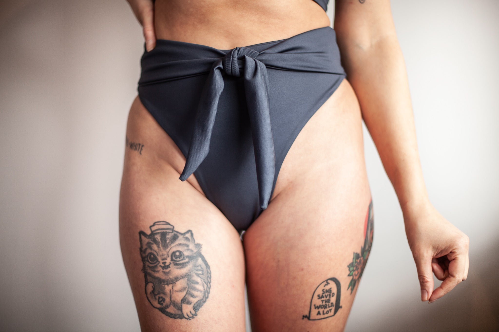 Recycled Marina High Waisted Bottoms | Slate