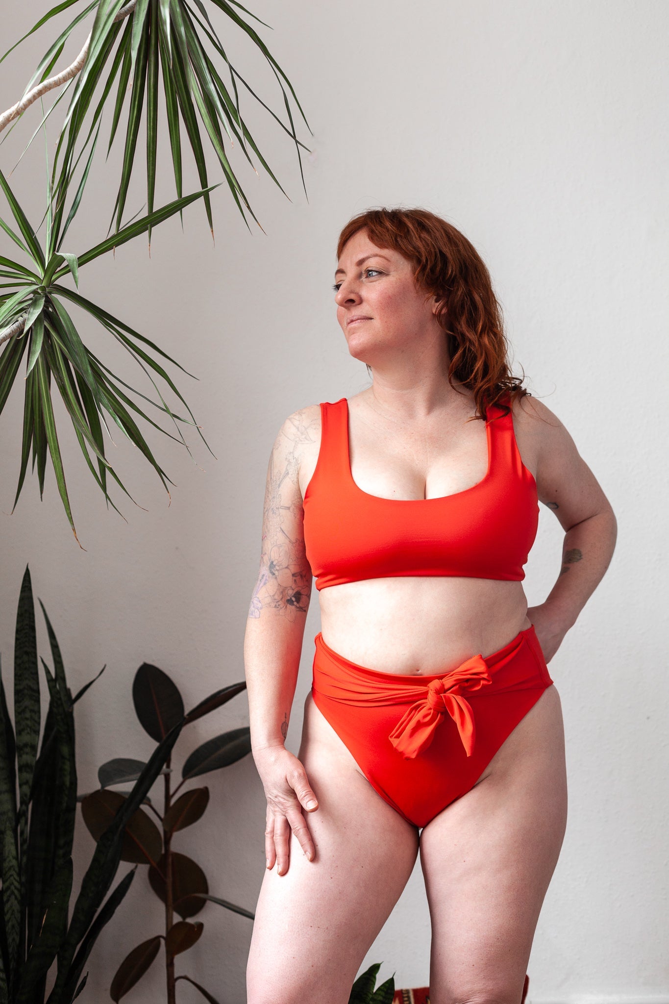 Recycled Marina High Waisted Bottoms | Habanero